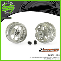 Scaleauto SC4051D25 16.2mm x 10mm Monza Wheels - Pair