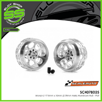 Scaleauto SC4078D25 Monza-2 17.8mm x 10mm (2.38mm Axle) Aluminium Hub - Pair