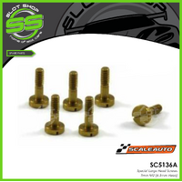 Scaleauto SC5136A Special Large Head Brass Screws - M2 x 7mm - 6 Pack