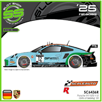 Scaleauto SC6436R Porsche 911 GT3 #12 - GPX - 12Hrs of Sebring '20
