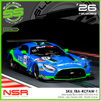 NSR Mercedes-Benz AMG GT3 EVO #14  - 2SEA Abu Dhabi 12Hr - Reparto Corsa - Plastic Track