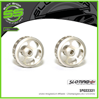 Sloting Plus SP022321 Urano Magnesium Wheels - Champagne (16.7 x 8.5mm)