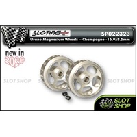 Sloting Plus SP022323 Urano Magnesium Wheels - Champagne (16.9 x 8.5mm)