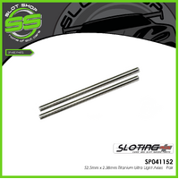 Sloting Plus SP041152 52.5mm x 2.38mm Titanium Ultra-Light Axles - Pair