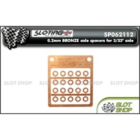 Sloting Plus SP062112 0.2mm BRONZE axle spacers for 3/32" axle x 20
