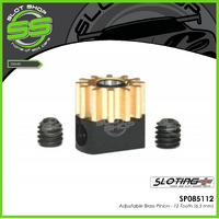 Sloting Plus SP085112 Adjustable Brass Pinion - 12 Tooth (6.5 mm)