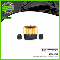 Sloting Plus SP085712 Adjustable Brass Pinion - 7.5mm x 12 Tooth