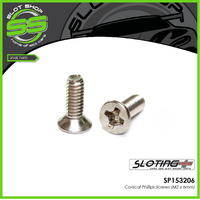 Sloting Plus SP153206 Conical Phillips Screws (M2 x 6mm)