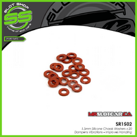 MR Slotcar SR1502 1.5mm Silicone Chassis Washers x 20 