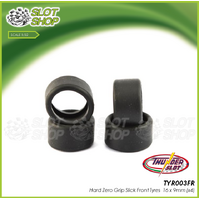Thunderslot TYR003FR Hard Zero Grip Slick Front Tyres 16 x 9mm