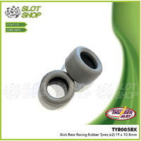 Thunderslot TYR005RX Slick Rear Racing Rubber Tyres (x2) 19 x 10.8mm