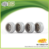 Slot.it W15808215P Plastic Wheels 15.8 x 8.2 short hubs, 0.7gr
