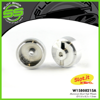 Slot.it W17309715A Aluminium 17.3mm x 9.75mm Rims & M2 Grub Screws Short Hub – Light Wheels