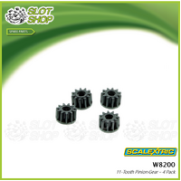 Scalextric W8200 11-Tooth Pinion Gear - 4 Pack