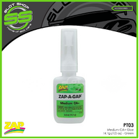Zap PT03 Medium CA+ Glue - 14.1g (1/2 oz) - Green